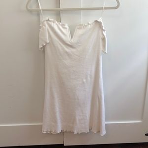 Re;named brand. White off the shoulder dress